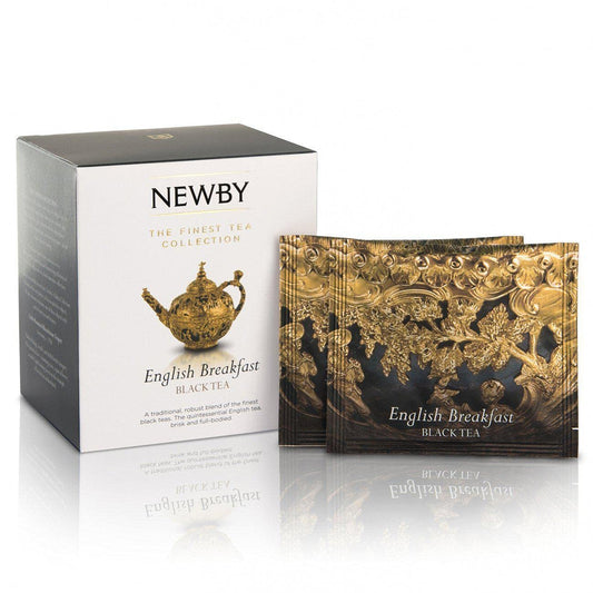 English Breakfast Black Tea by Newby Teas – 15 Pyramid Infusers, Bold, Full-Bodied Blend with Smooth Malty Flavor
