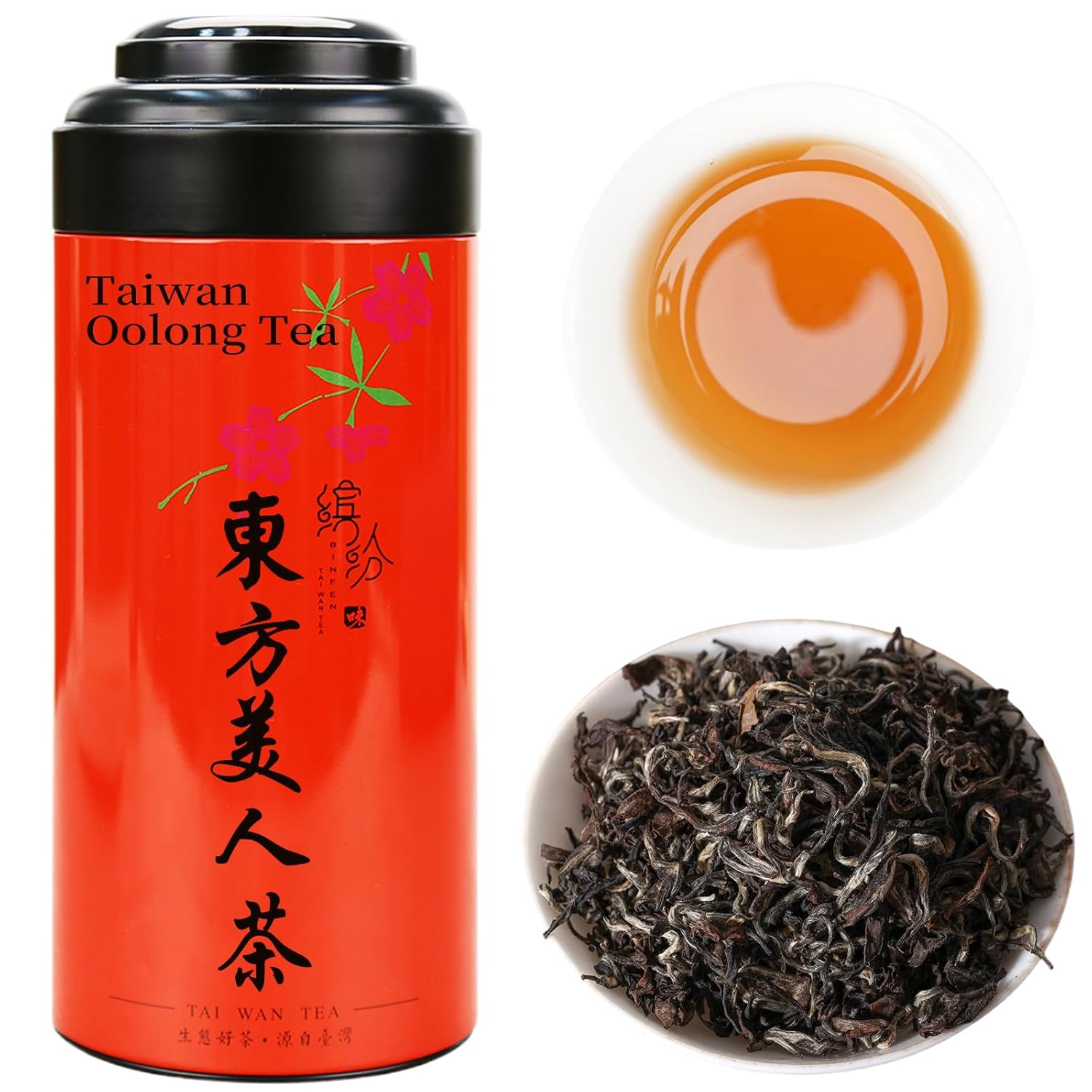 CHADUO Oriental Beauty Tea Taiwan Oriental Beauty Oolong Tea Loose Leaf White Tip Oolong Taiwan Origin Ripe Fruity & Floral Aromas 3.53oz/100g 东方美人茶 台湾茶 白毫乌龙茶