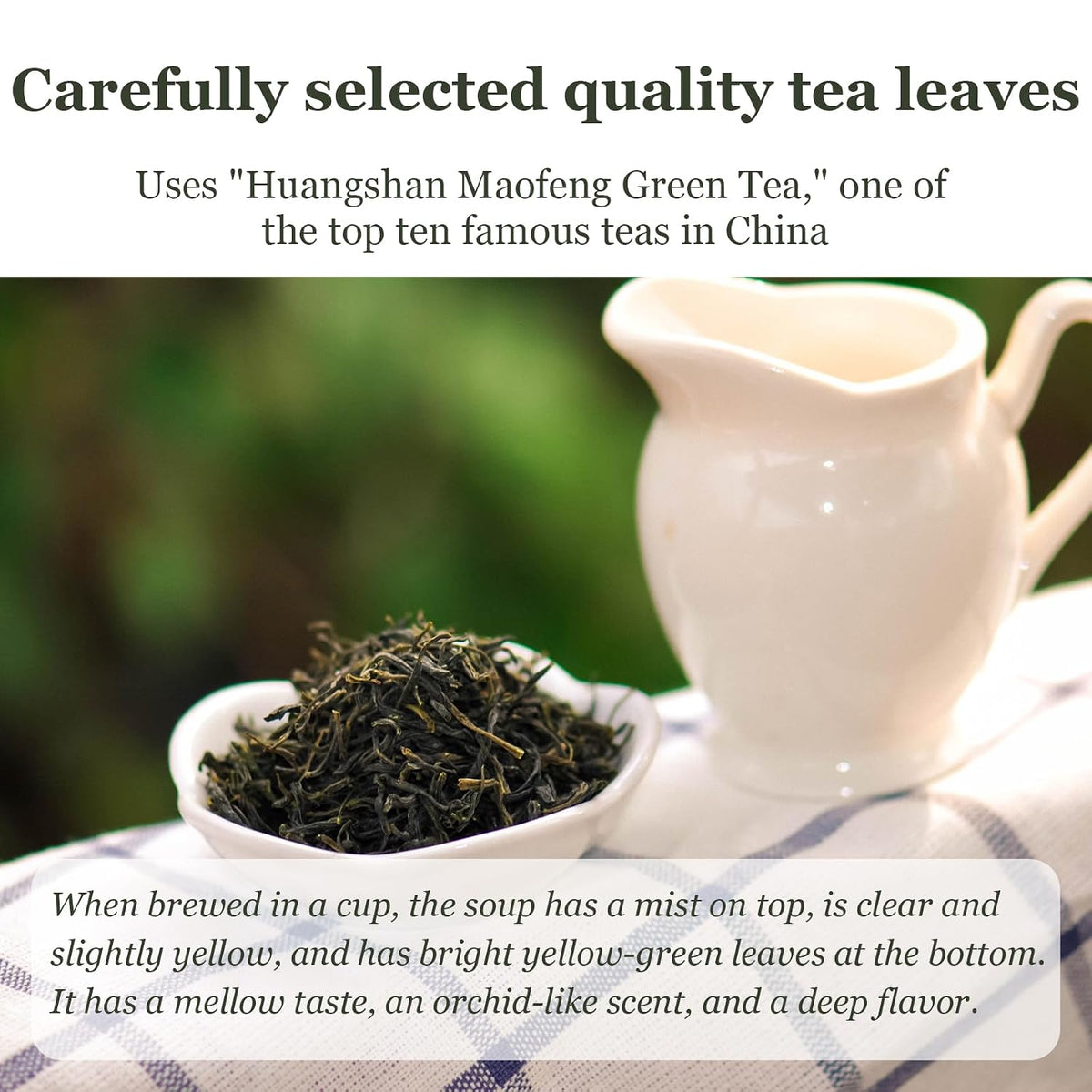 HANFANGLING Jasmine Green Tea - Premium Loose Leaf Tea with Natural Jasmine Flowers, 100% Natural, Aromatic &amp; Refreshing, 1.76oz