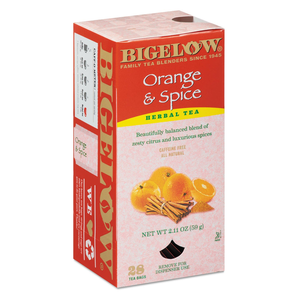 Bigelow Tea Bigelow 10398 Orange and Spice Herbal Tea 28/Box