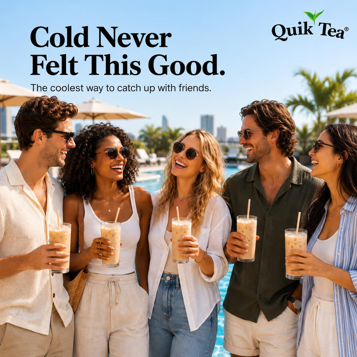 QuikTea Vegan Instant Chai Tea Latte Mix, Lemongrass, 10 Sachets