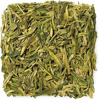 WHF Longjing Dragon Well Green Tea, Premium West Lake Fresh Loose Leaf, First Grade Ming Qian Natural Famous Lung Ching Dragonwell, Medium Caffeine, 4 Ounce