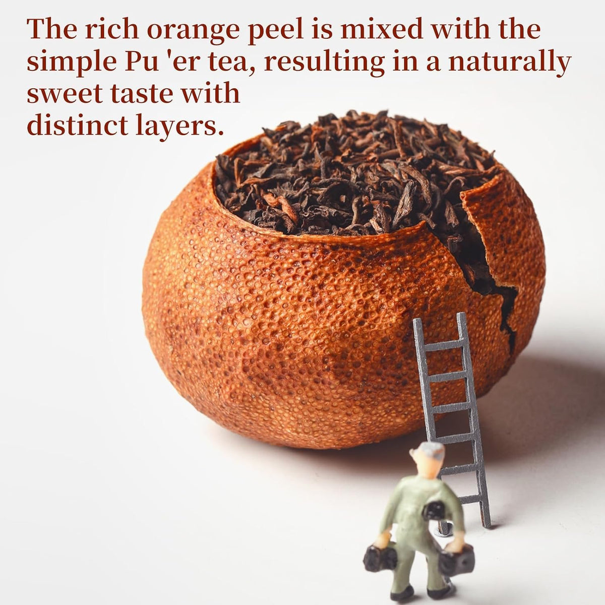 CHADUO Tangerine Peel Puerh Tea Xinhui Dahonggan Orange Peel Puer Xinhui Chenpi Pu'er Da Hong Gan Mandarin Orange Peel Puerh