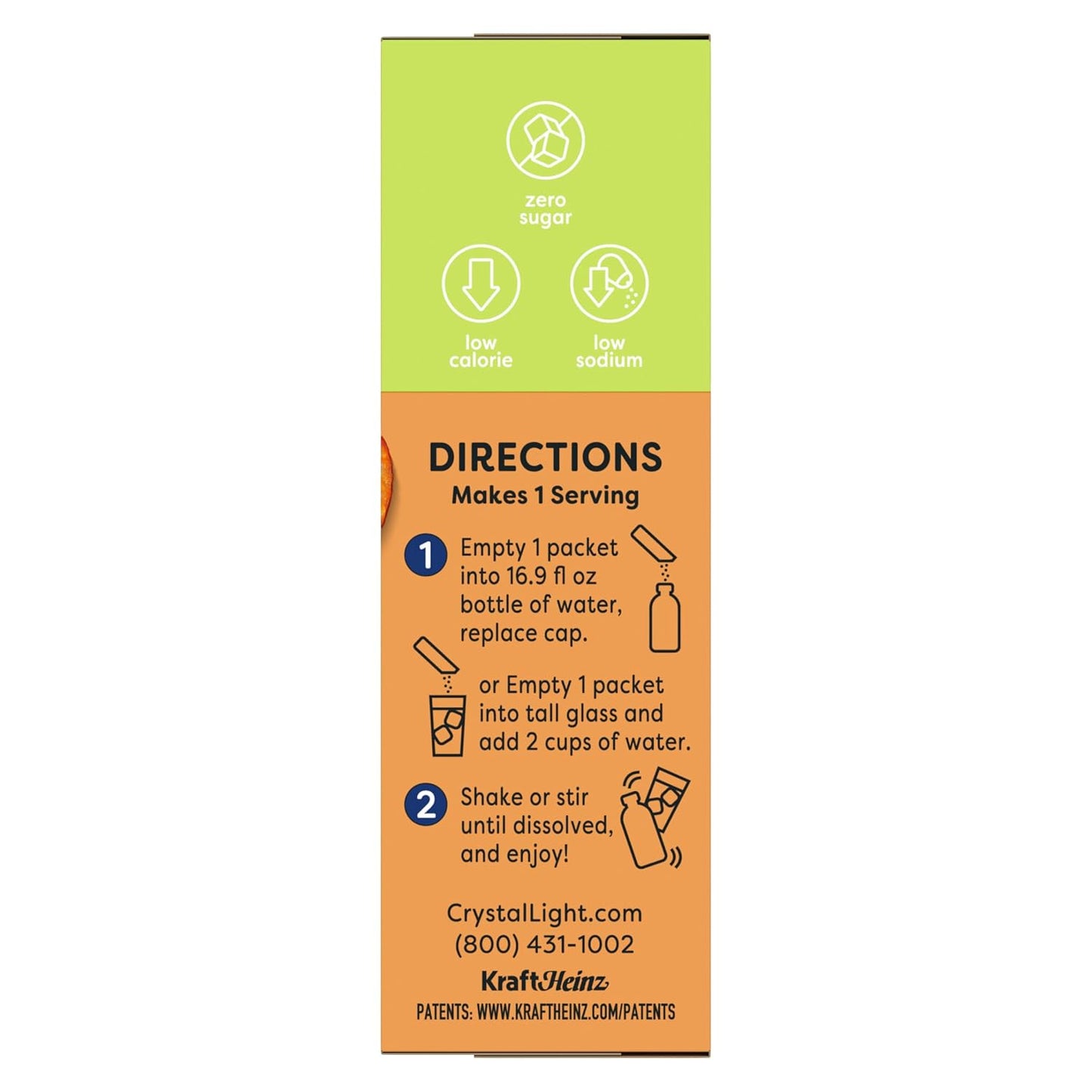 Crystal Light Drink Mix, 120 Packets, for Convenient On-the-Go Flavorful Hydration, Artificially Flavored Peach Iced Tea, Zero Sugar, 0.07 oz each