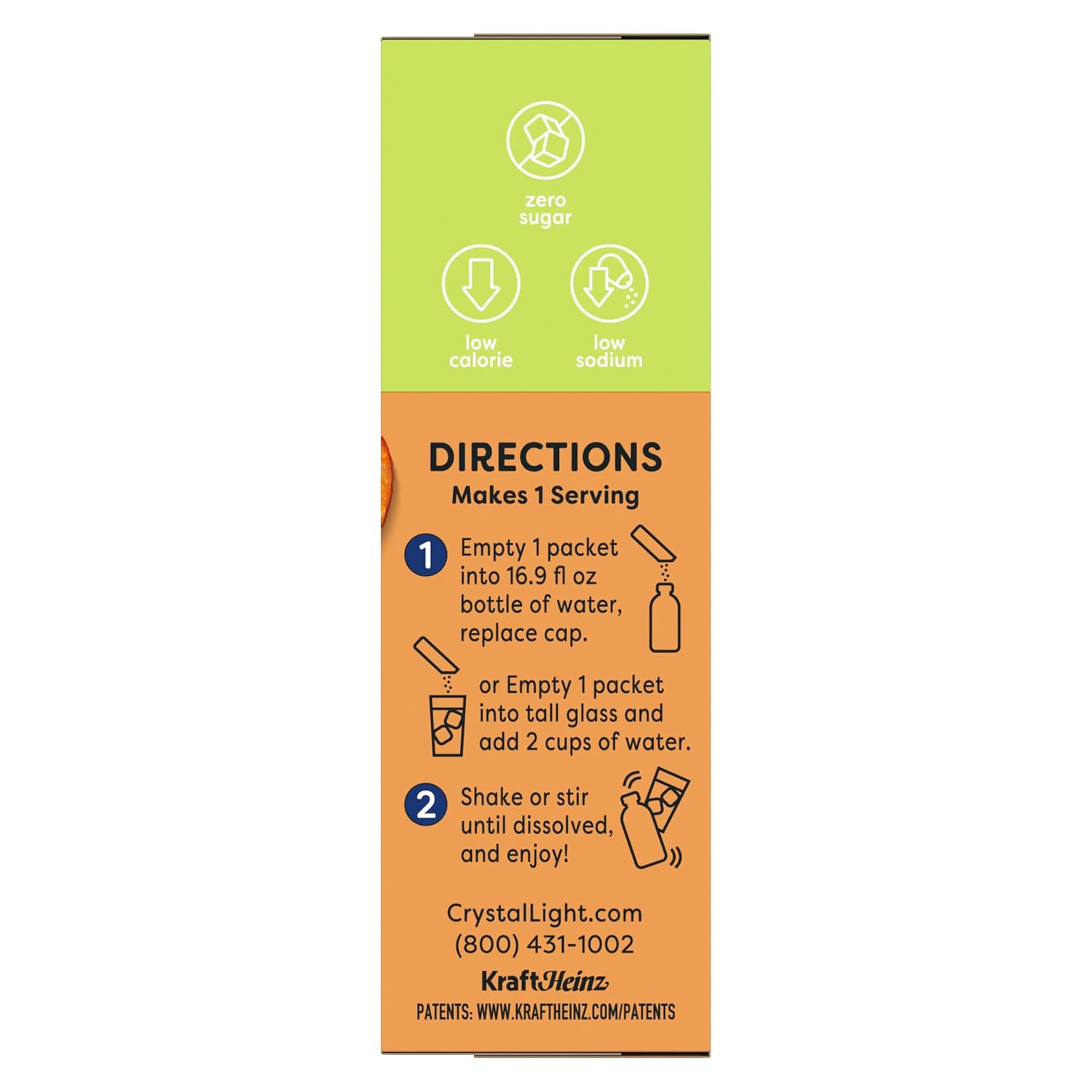 Crystal Light Drink Mix, 120 Packets, for Convenient On-the-Go Flavorful Hydration, Artificially Flavored Peach Iced Tea, Zero Sugar, 0.07 oz each