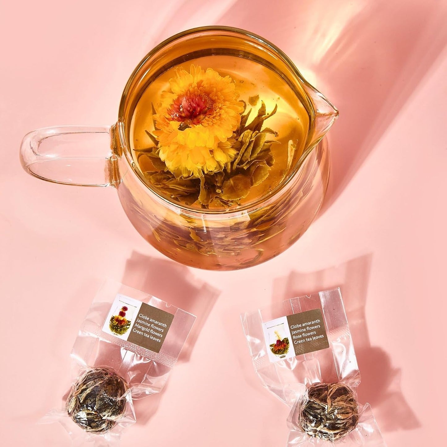 Blooming Tea Flowers Gift Set, 10 Unique Varieties Flowering Tea Balls, Individual Packing Handmade Blooming Balls for Anniversary, Valentine, Birthday