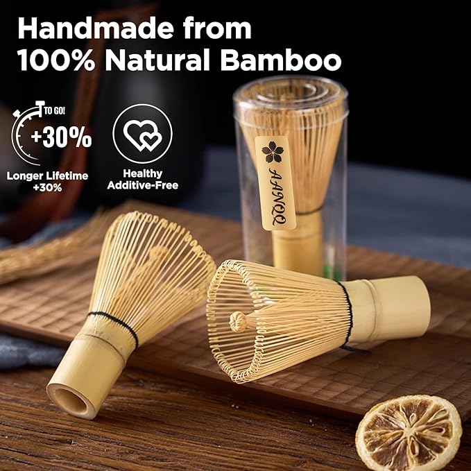 AANQQ Matcha Whisk Set: 7-PCS Matcha Set Whisk & Bowl Kit - 19OZ/560ml Ceramic Matcha Bowl with Spout - Matcha Starter Making Kit Ceremony Gift for Japanese Tea Lovers/Kitchen/Office (Pink)