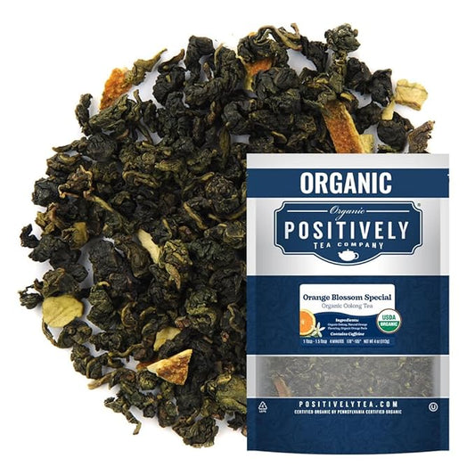 Organic Positively Tea Company, Orange Blossom Special, Oolong Tea, Loose Leaf, 4 Ounce
