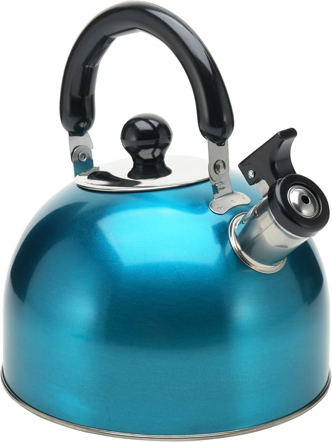 Stainless Steel Stovetop Whistling Tea Kettle 3 Liter (3-Quart) Classic Teapot with Ergonomic Handle