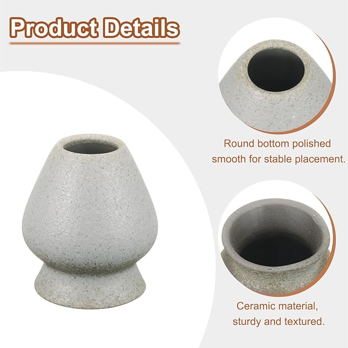 Harfington Ceramic Chasen Stand 70mm Matcha Whisk Holder Teas Set Whisks Stand Traditional Matcha Tea Chasen Holder Tea Set Accessories for Tea