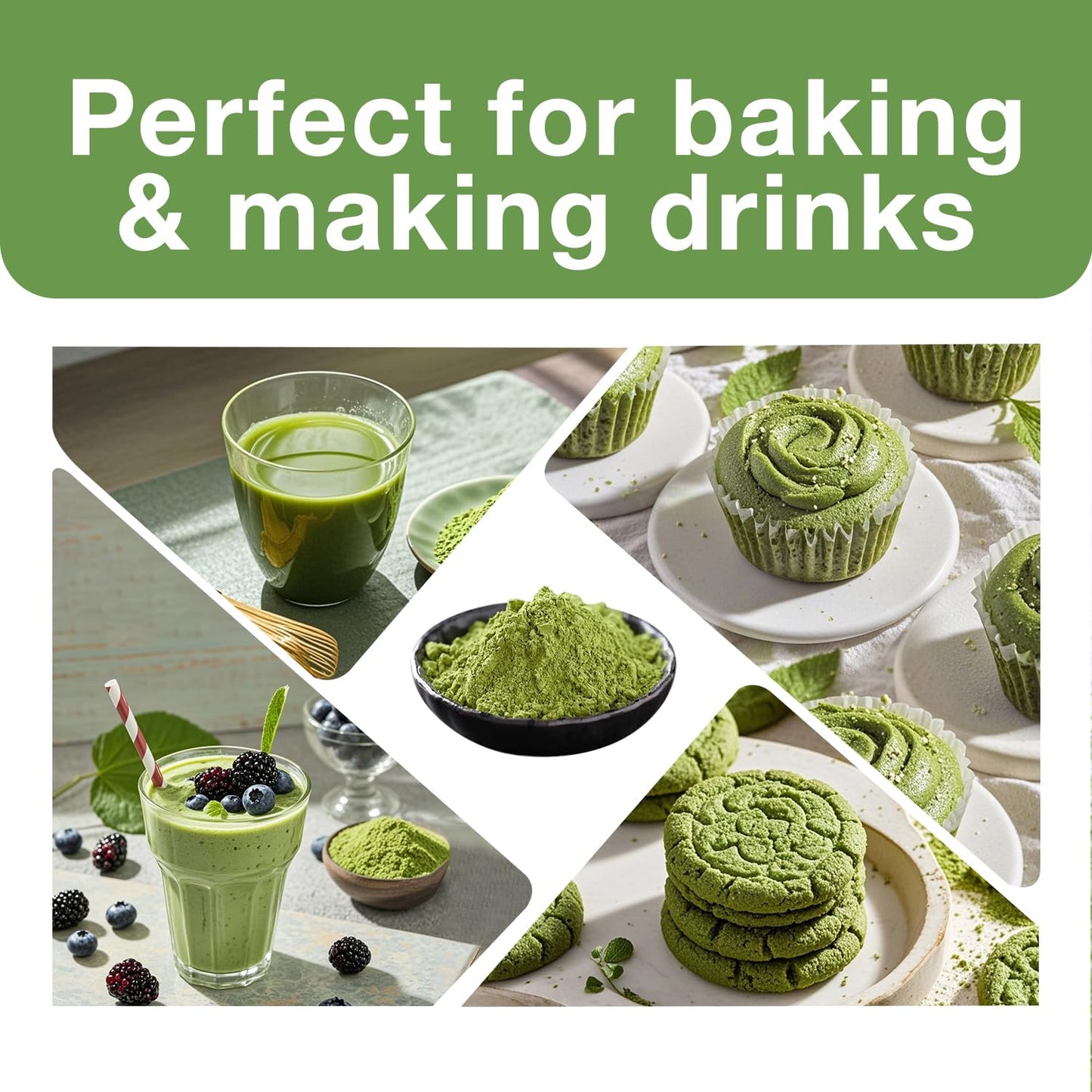 ECO-TASTE Organic Matcha Green Tea Powder, 4oz | 100% Natural &amp; Pure, Ceremonial Grade, No Additives or Fillers, NO GMO
