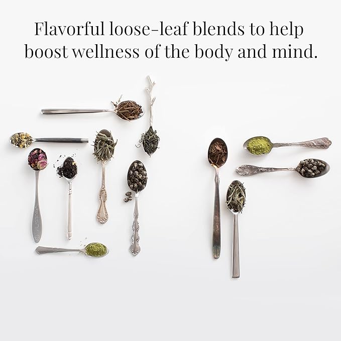 The Republic of Tea Jasmine Pearls Full-Leaf Loose Green Tea | 3.0 Ounce Refill Bag | Steeps 50 Cups