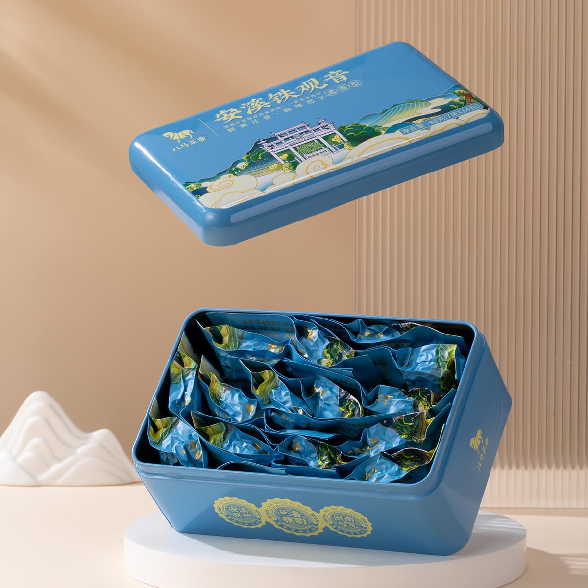 BAMA TEA Oolong Tea Tieguanyin Chinese Loose Tea Leaves Light Aroma Tieguanyin Box 98g