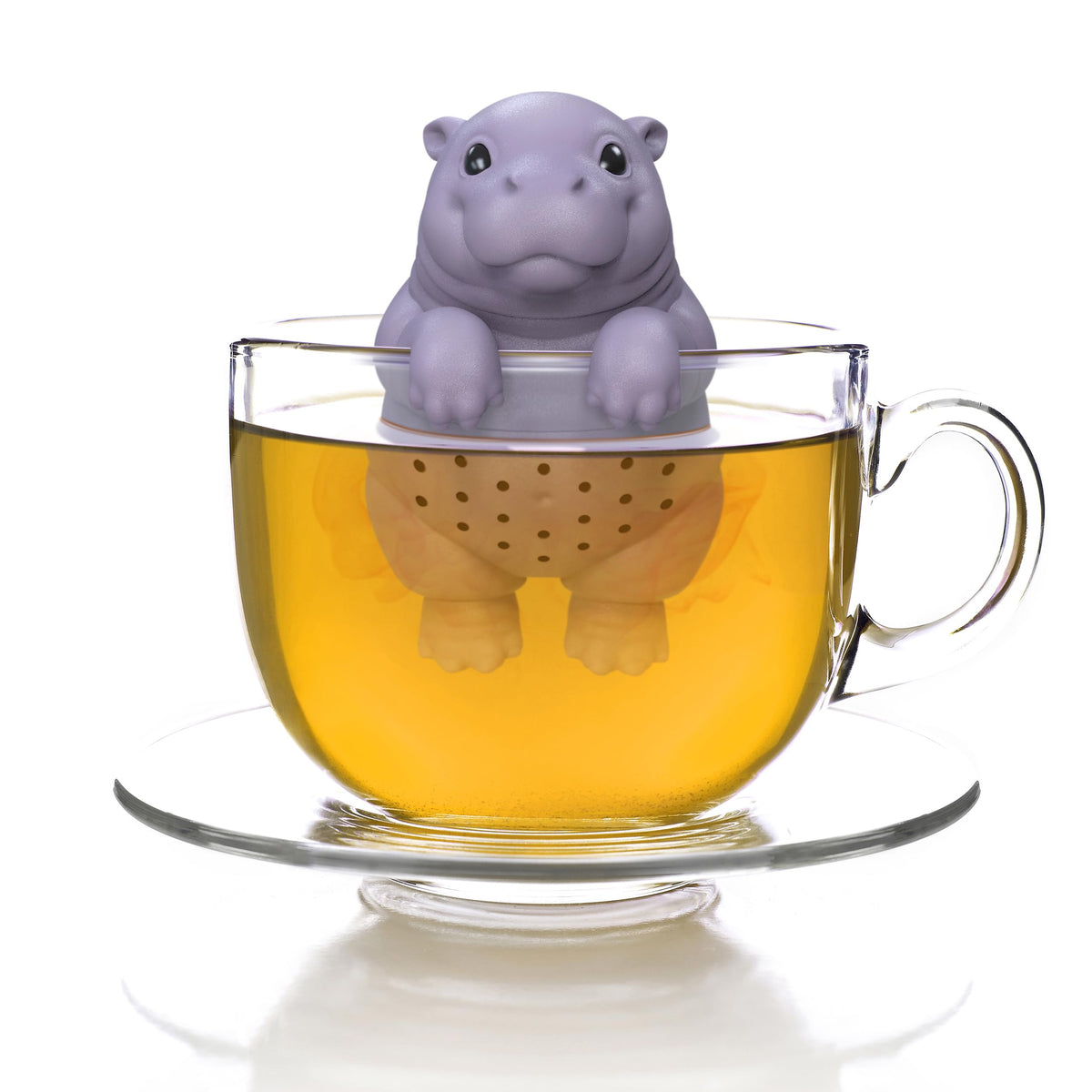 Fred & Friends Genuine Fred SIP'OPOTAMUS Baby Hippo Tea Infuser – Moo Deng Inspired Design - Loose Leaf Tea Strainer