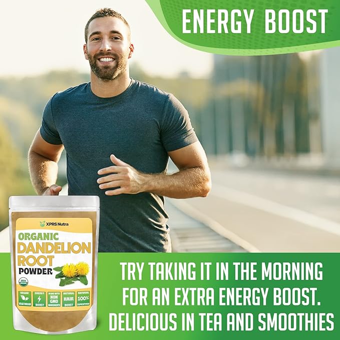Xprs Nutra Organic Dandelion Root Powder - Vegan Friendly Antioxidant Power - Dandelion Root for Tea and Beverages