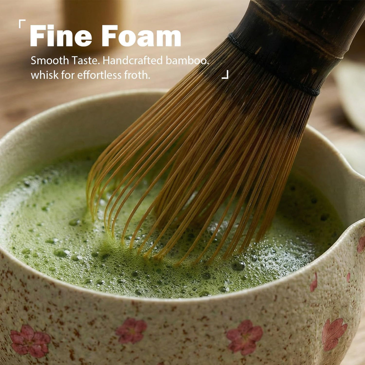 Matcha Set, 7-Piece Matcha Whisk Set with Bowl &amp; 100-Prong Whisk