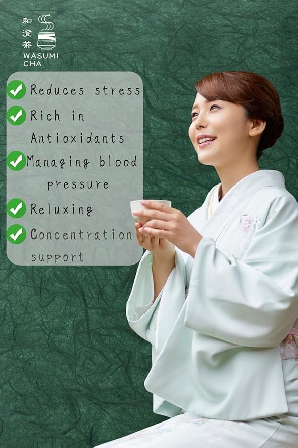 Wasumicha -Hitotsu Japanese Green Sencha Tea hot brew cold brew Biodegradable Teabag 20bags