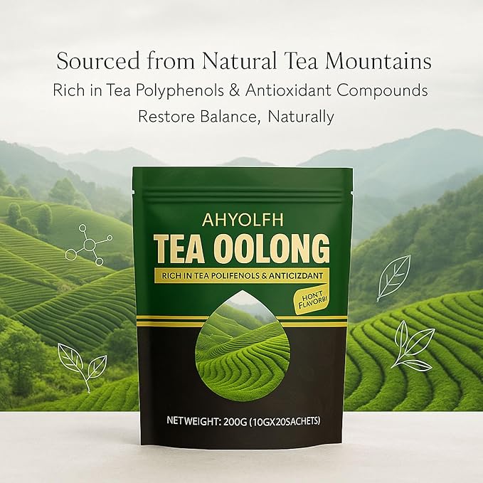 PiPi Oolong Tea Whole Leaf Tea Bags – Premium Yunnan Oolong | Naturally Rich in Tea Polyphenols & Antioxidants | 20 Bags Sachets for Digestive Balance & a Soothing TeaExperience (1)