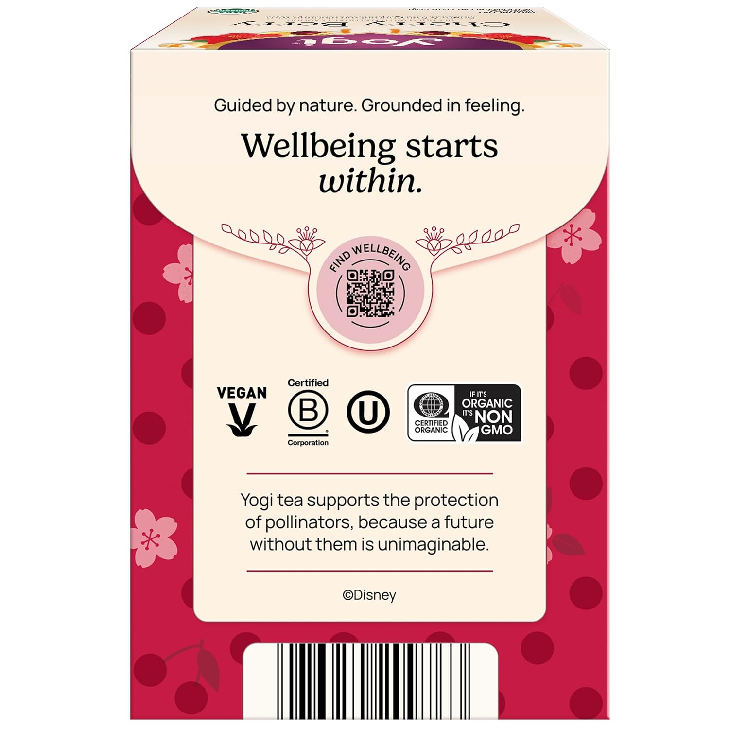 Yogi Cherry Berry Tea (4 pack, 16 each) - Caffeine-Free Organic Herbal Tea