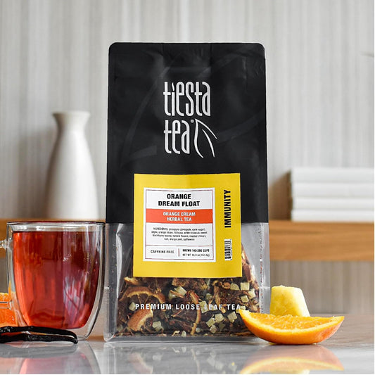 Tiesta Tea - Orange Dream Float Tea, Loose Leaf, Orange Cream Herbal Tea | Premium Caffeine-Free Tea Blend, Make Hot or Iced &amp; Up to 200 Cups, 16 oz Resealable Bulk Pouch