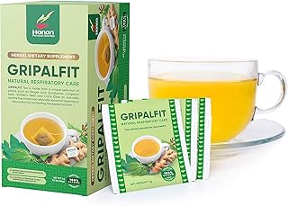 GRIPALFIT Natural Mix | 30 Tea Bags | Naturally Aids in Soothing the Throat and Seasonal Respiratory Discomfort - Single Pack