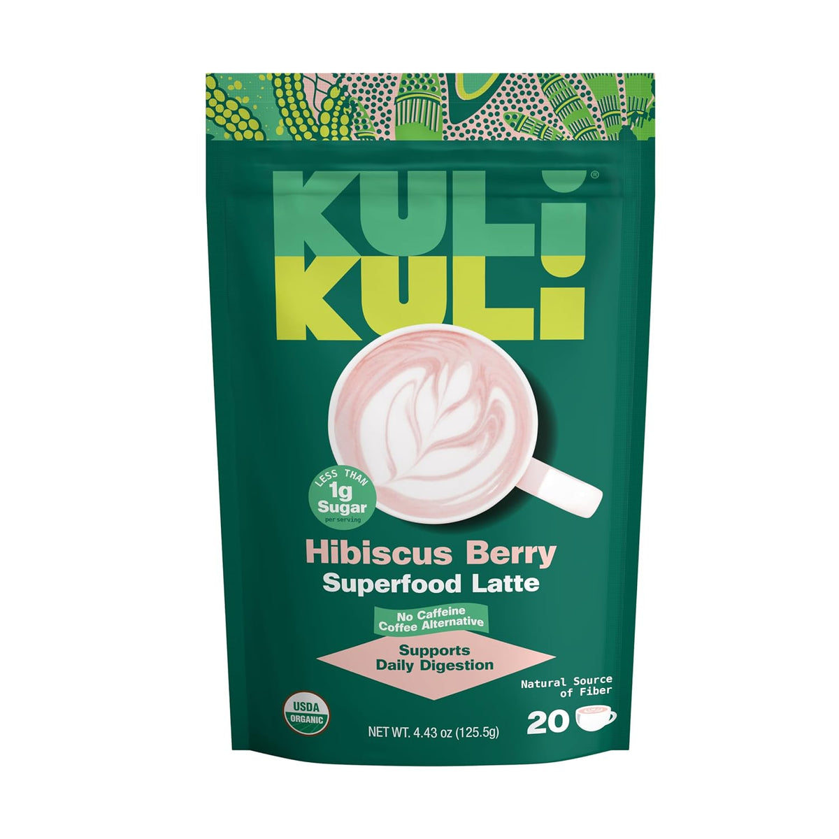 Kuli Kuli Organic Psyllium Husk Fiber Superfood Latte