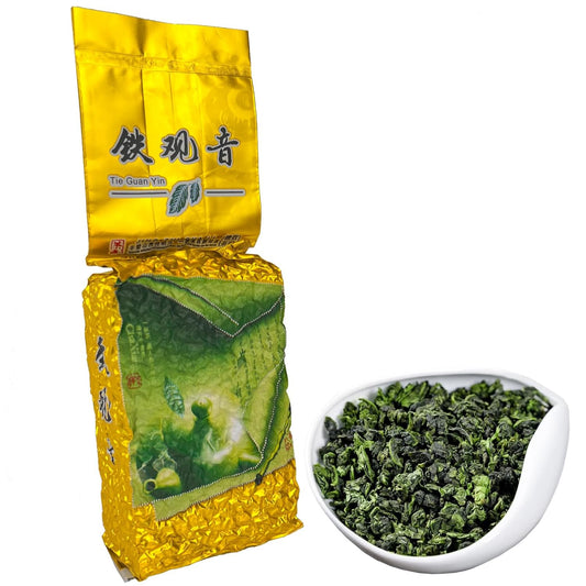 Moorchoco TieGuanYin Oolong Tea Loose Leaf, Iron Goddess of Mercy, 8.81 oz-250g, From Anxi Fujian (铁观音250g)