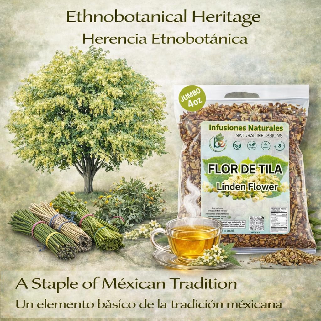 B-Experts Tila Seca Herbal Tea (4 oz) – 100% Natural Linden Flowers & Leaves (Ternstroemia lineata) – Traditional Relaxation