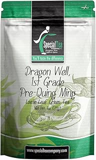 Special Tea Organic Green Tea, Dragon Well 1st Grade Pre-Quing Ming, 1 oz
