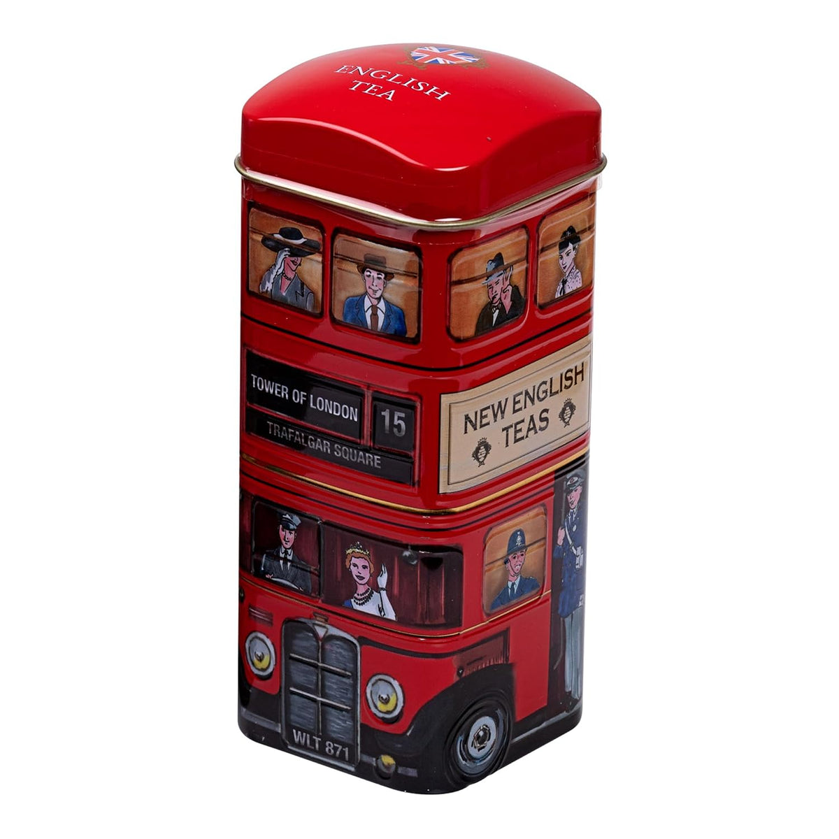 New English Teas London British Tea Tin Set with 28 Black Tea Bags