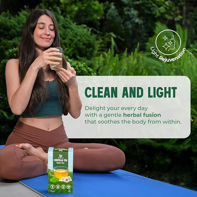 VieTreasures Detox Tea – 2.8oz (40 Tea Bags) | Gotu Kola, Corn Silk, Chamomile, Stevia | Caffeine-Free, No Added Sugar, Mild Sweet Flavor Herbal Infusion | Assist With Water Retention & Digestion