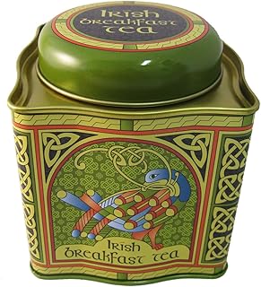 Irish Breakfast Tea - Celtic Peacock Irish Weave Designed Tin, 1pack, 50 count