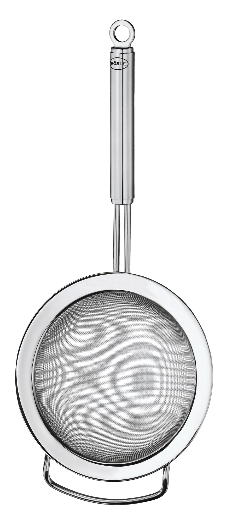 Rösle Stainless Steel Kitchen Strainer, Fine Mesh, 7.9 Inch with Round Handle - Precision Straining for Culinary Perfection