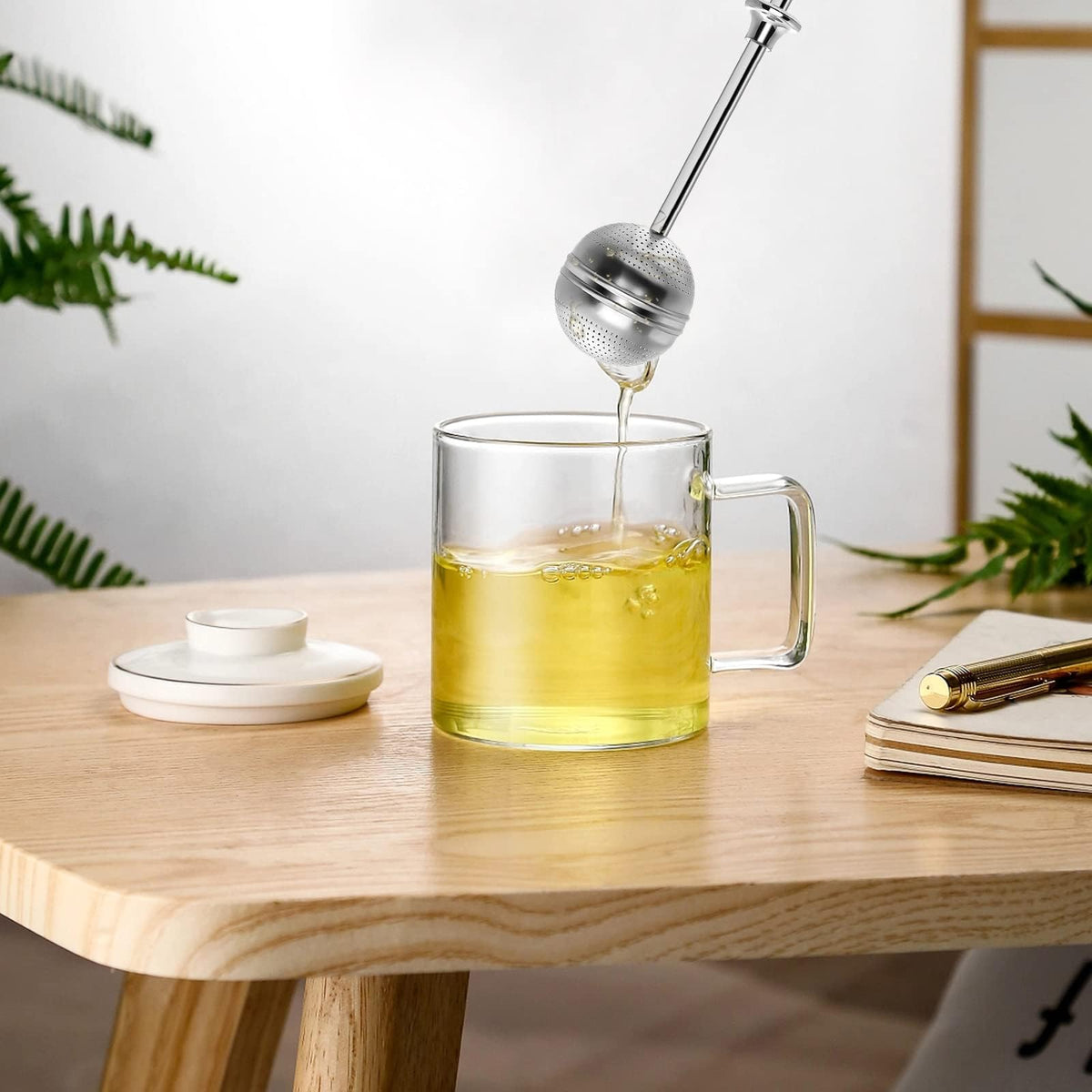Numola Long Handle Tea Ball, Tea Infuser for Loose Leaf Tea, 2Pcs