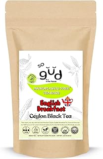 so gud English Breakfast Ceylon Black Plastic-Free Tea Bags | Fine Ceylon Loose Leaf Tea perfect with milk | Breakfast Teabags (50 Tea Bags - Kraft Pouch)