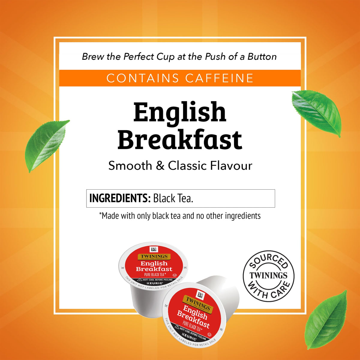 Twinings English Breakfast Black Tea K-Cup Pods for Keurig, 24 Count (Pack of 1), Smooth, Flavourful, Robust, Caffeinate