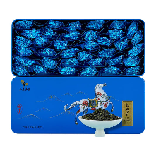 BAMATEA Authentic Anxi Tieguanyin Oolong Tea Loose Leaf - 8.89oz (252g) Iron Goddess of Mercy, National Intangible Cultural Heritage Tea, Premium High Mountain Fresh Flavor from China