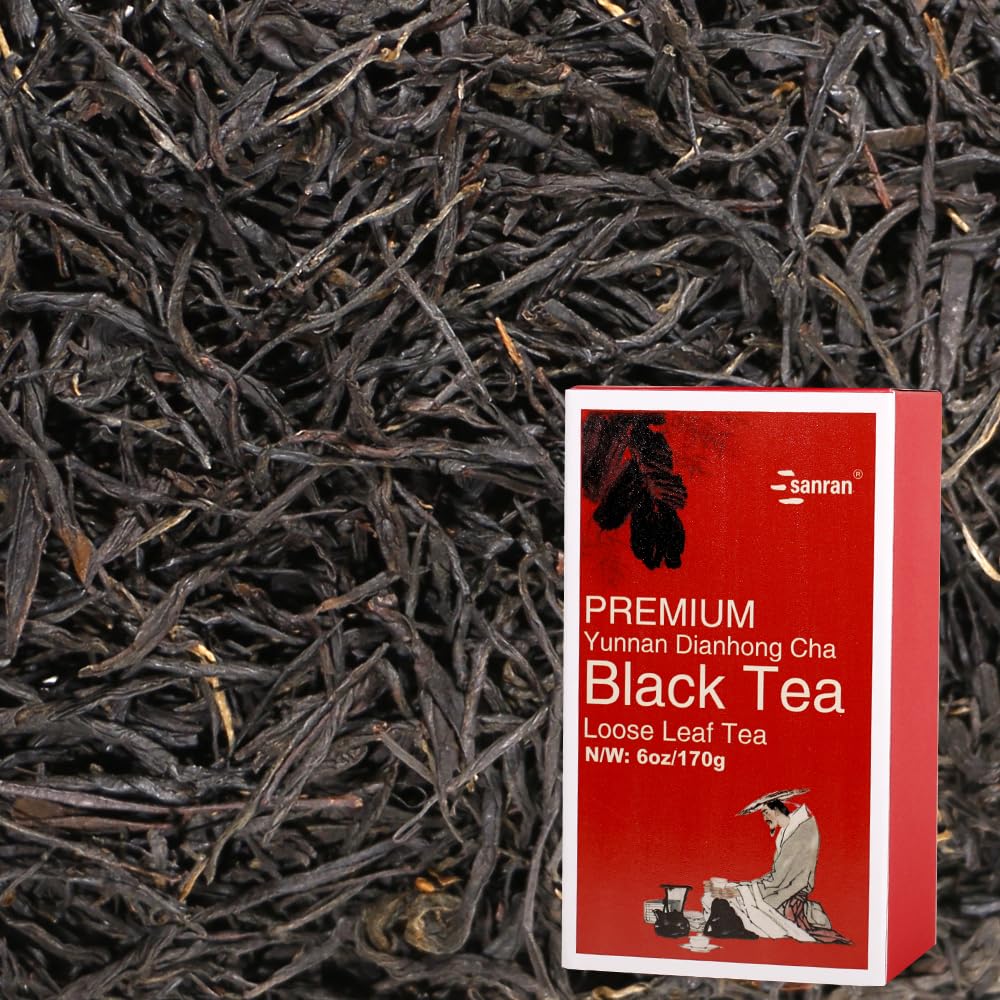 Sanran Yunnan Black Tea Loose Leaf Bulk, 6 Ounce