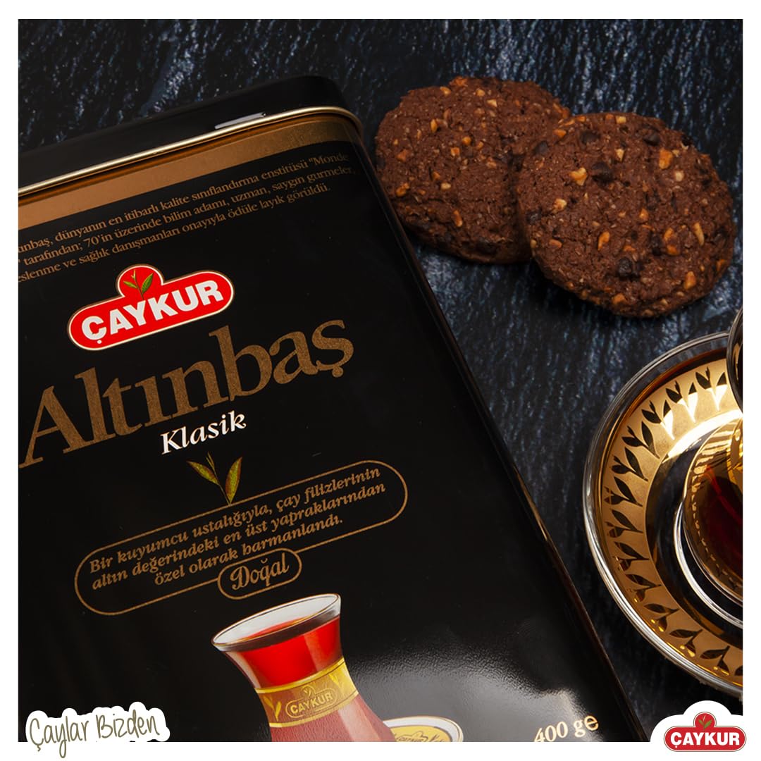 ÇAYKUR Altınbaş Golden Tips, Premium Gourmet Black Tea, Loose Leaf, Strong Tea Buds, Rich Aroma 500g / 17.6 Oz