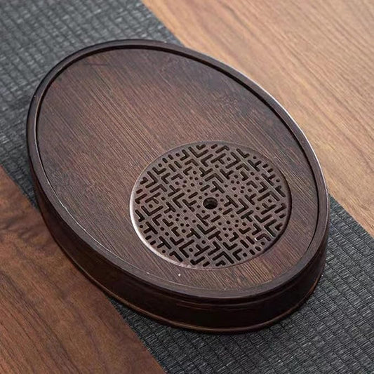 Bamboo Chinese Gongfu Tea Tray With Water Storage - Vintage Tea Set Table (Small)