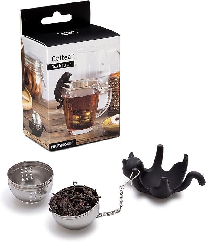 Title Peleg Design Catty Tea Infuser – Cute Stainless Steel Cat Tea Strainer for Loose Leaf Tea, Fun Animal Tea Steeper & Gift for Tea Lovers, Black