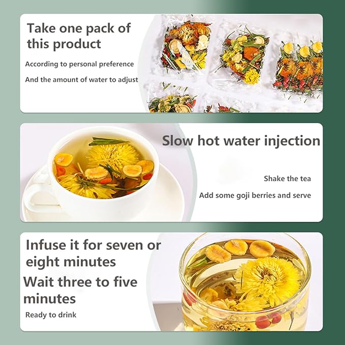 Dandelion Wolfberry Tea - Kidneys & Liver Health Tea, Seven Herbal Ingredients Natural Blend