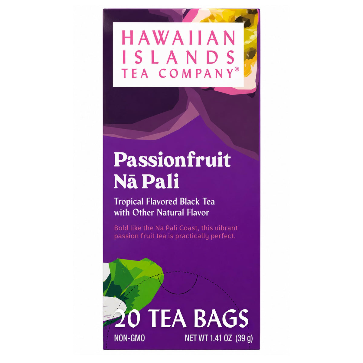 Hawaiian Islands Tea Company Passionfruit Na Pali Black Tea Bags 20 Teabags