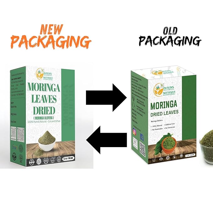 Herbs Botanica Dried Moringa Leaves Tea Leaf Hojas De Moringa Nutrient-Rich Herbal Tea Infusion for Immunity, Energy