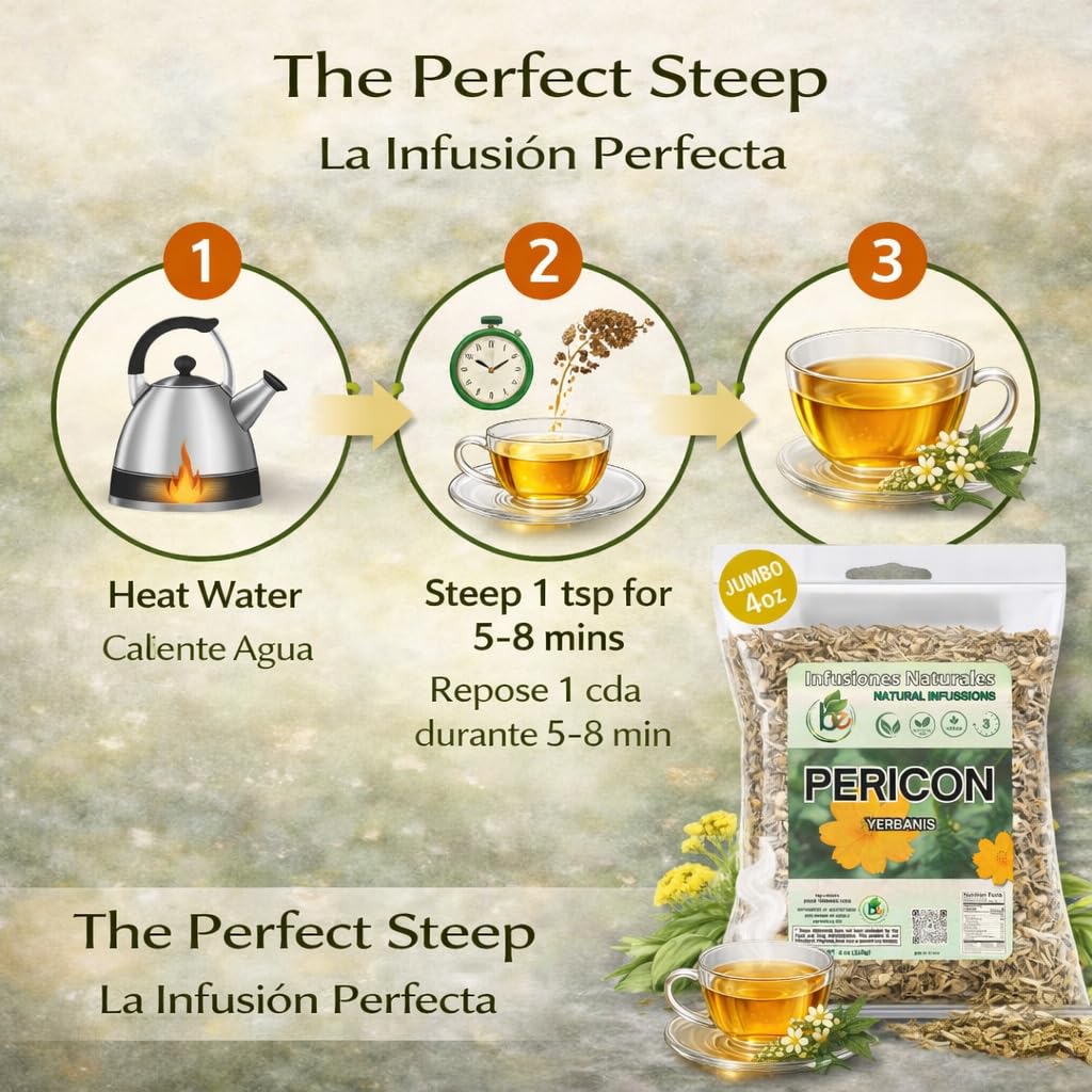 B-Experts PERICON - Pericon (Yerbanis) Herbal Tea 4 oz, 100% All Natural Fresh Tea- vegan-raw