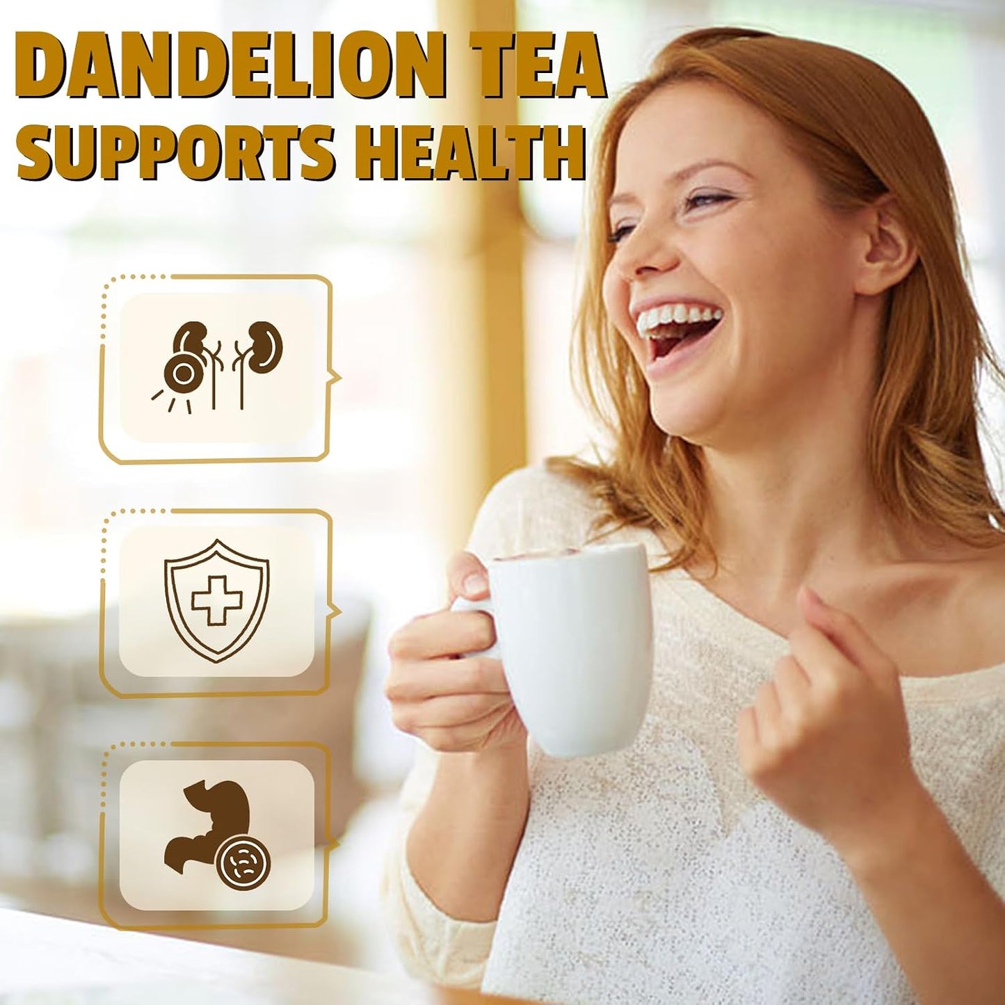 Jarteela - Dandelion Leaf &amp; Root Tea Bags, 50 Count, Dried Dandelion Herb | Premium pure dandelion leaf &amp; root herbal tea, non-GMO &amp; caffeine-free, mild earthy taste for daily brewing