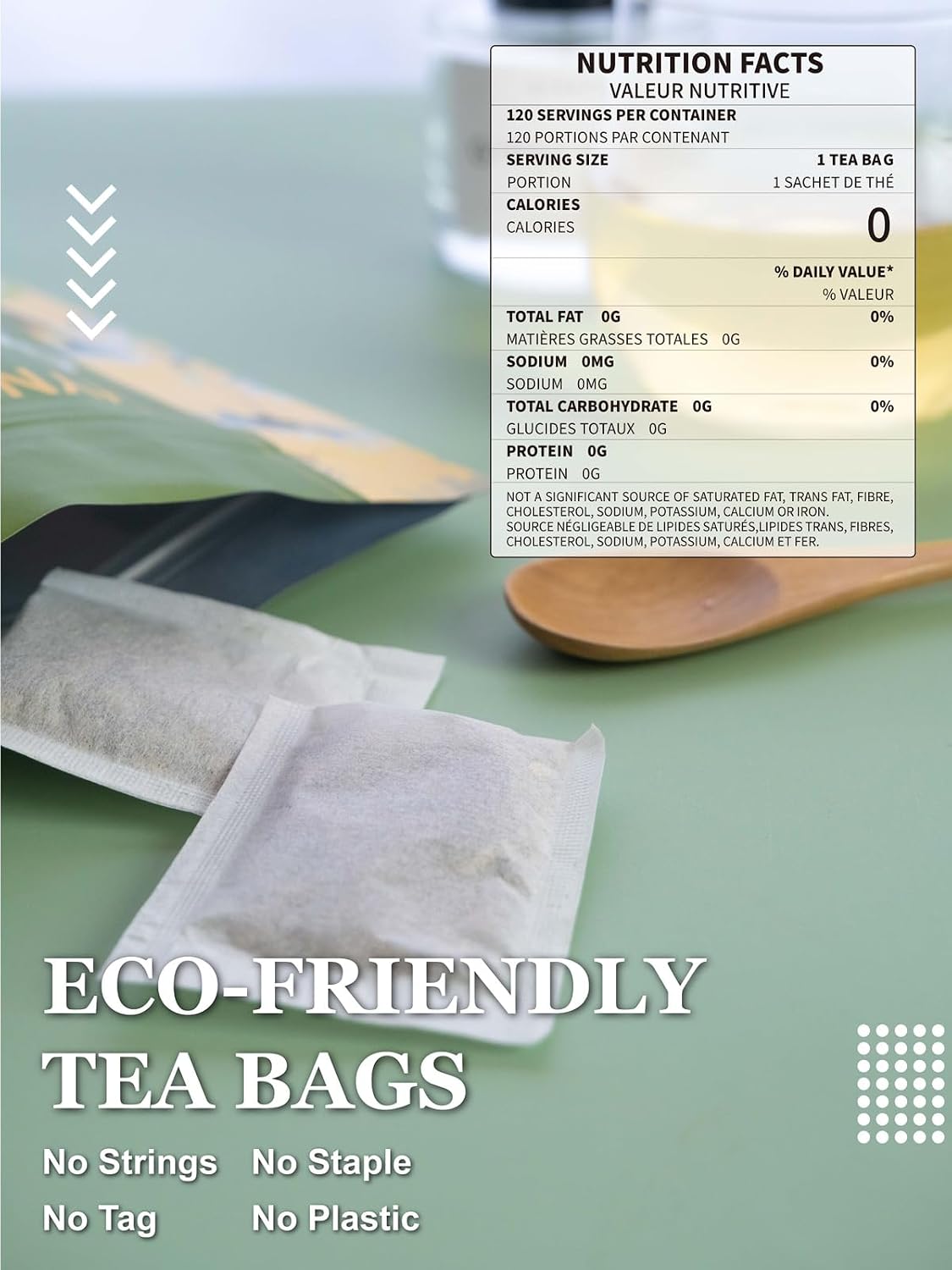 HYNTMYT Chamomile Tea Bags, Pure Chamomile Flowers, Caffeine Free, 120Count | Smooth &amp; Gentle Flavor, Natural &amp; Pure, Unsweetened, Hot or Iced Tea, Plant Fiber Tea Bags