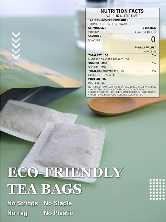 HYNTMYT Chamomile Tea Bags, Pure Chamomile Flowers, Caffeine Free, 120Count | Smooth &amp; Gentle Flavor, Natural &amp; Pure, Unsweetened, Hot or Iced Tea, Plant Fiber Tea Bags
