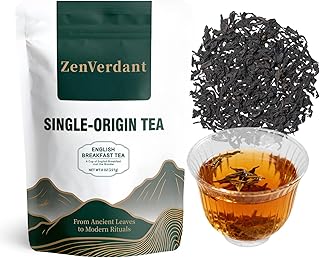 ZenVerdant DT Oolong Tea, 8 oz Whole Leaf Tea | Cortisol Balancing Calming for Stress Relief, Digestion and Metabolism, Rich in Antioxidants | Packaging Mislabeled English Breakfast Tea