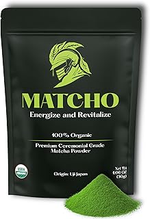 Matcho | Premium Matcha – Organic First Harvest Ceremonial Grade Matcha Green Tea Powder from Uji, Kyoto (30g/1.06oz)